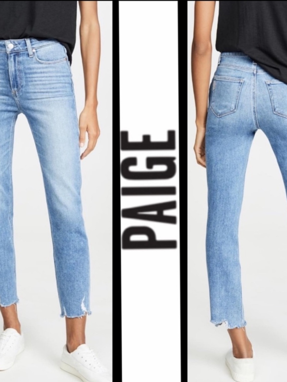 Paige Cindy Mel Destroyed Hem Jeans